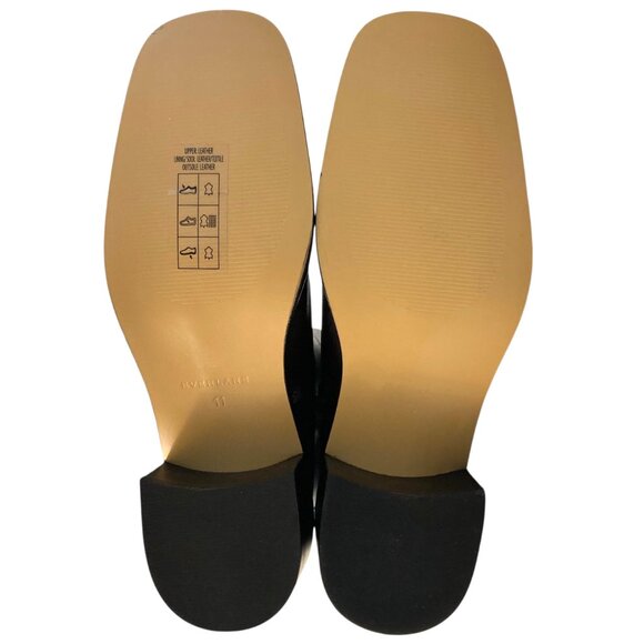 EVERLANE The City Boot Leather Side Zip Block Square Toe Ankle Size 11 Black NEW - Picture 12 of 16